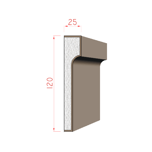 Šambrána 120x25mm
