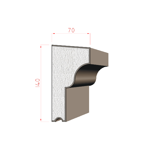 Parapet 140x70mm