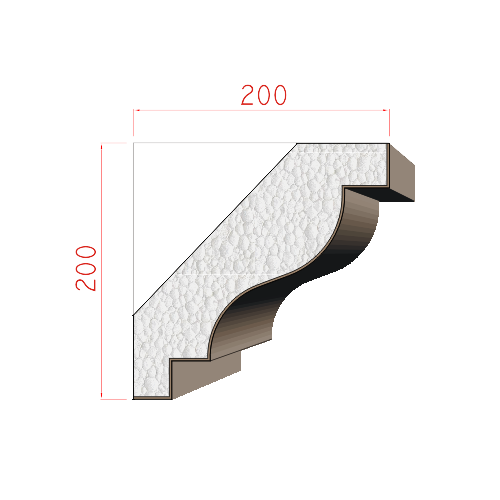 Podstřešní římsa 200x200mm