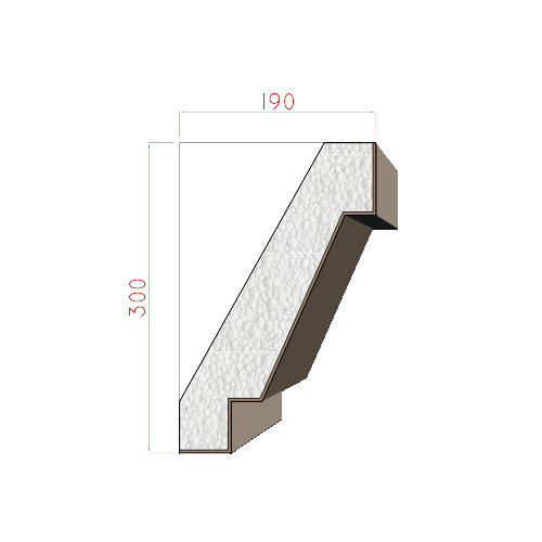 Podstřešní římsa 300x190mm