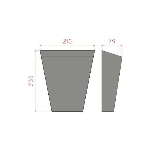 Klenák 235x210x79mm