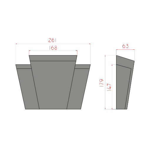Klenák 179x261x63mm