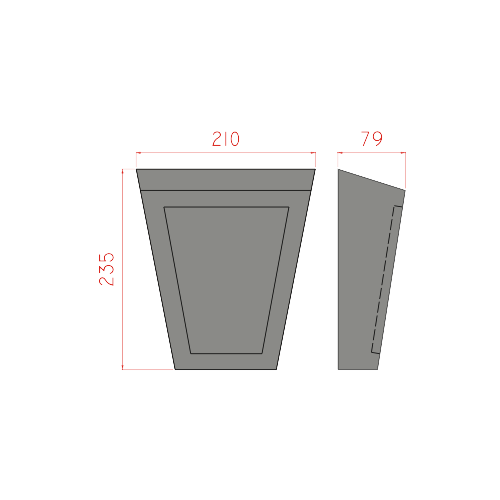 Klenák 235x210x79mm