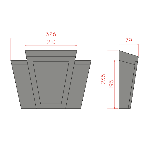 Klenák 235x326x79mm