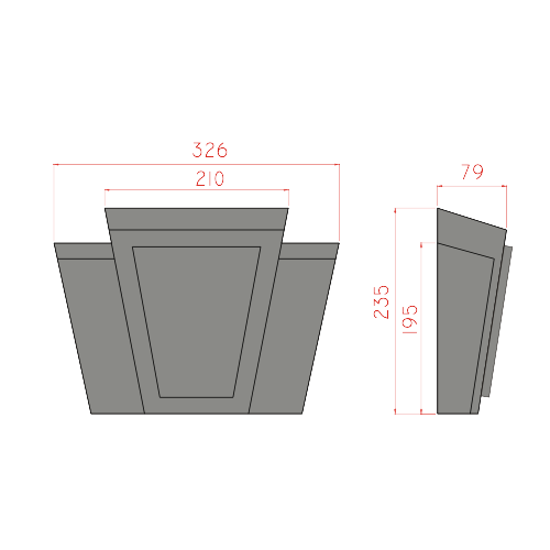 Klenák 235x326x79mm
