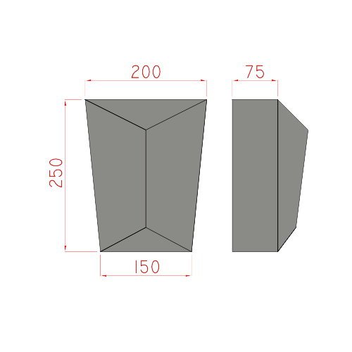 Klenák 250x200x75mm
