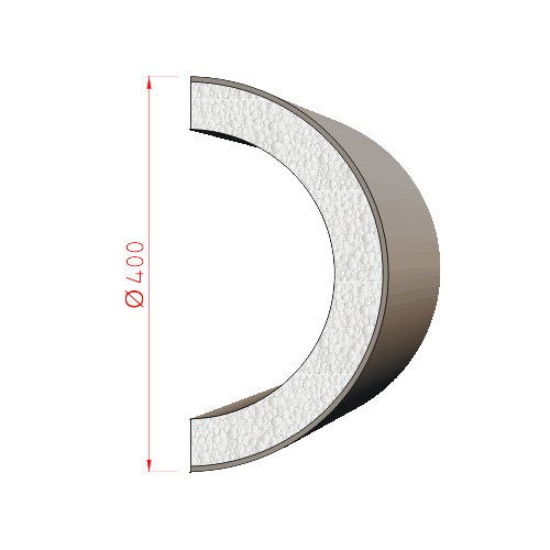 1/2 sloup Hladký ø 400mm